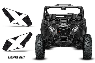 UTV Headlight Eye Graphics Kit Decal For Can Am Maverick X3 ECLIPSE RED UTV Headlight Eye Graphics Kit Decal For Can Am Maverick X3 ECLIPSE RED