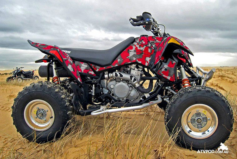 Camo - Red Design on Black Bike