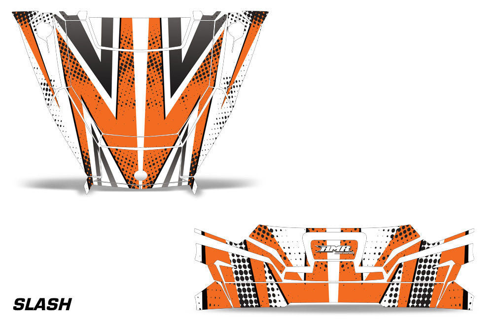 Slash - White Background Orange Design