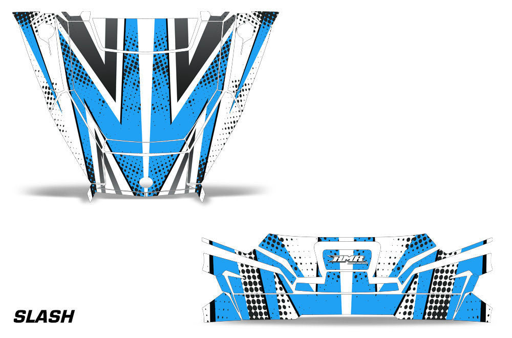 Slash - White Background Blue Design