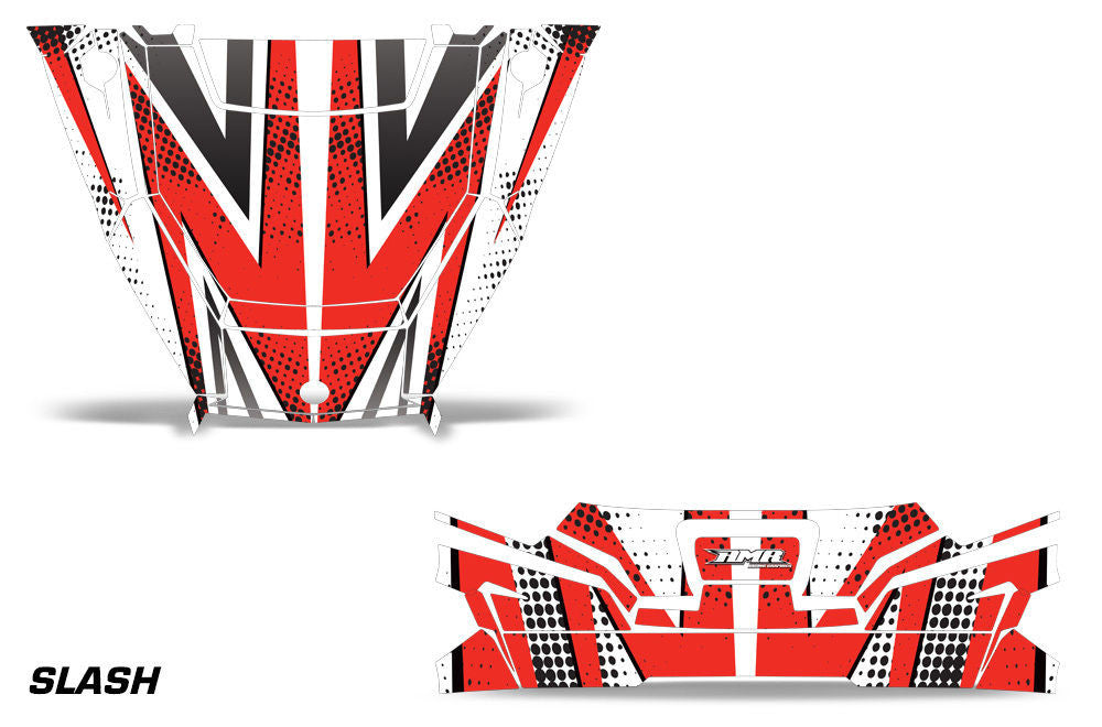 Slash - White Background Red Design