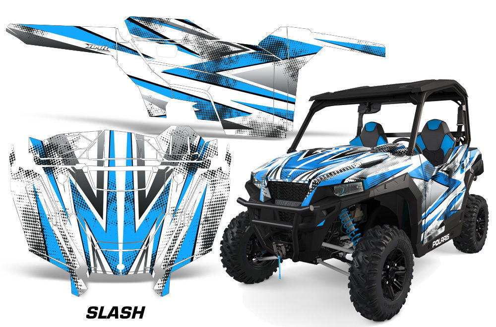 Slash - White Background Blue Design