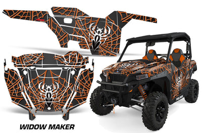 Widow Maker - Black Background Orange Design