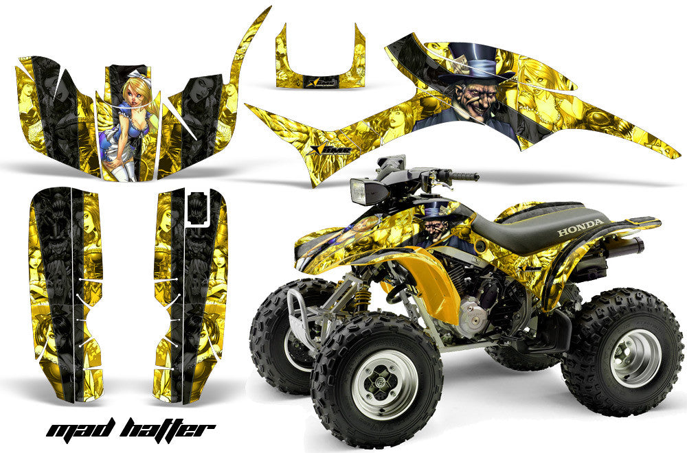 Mad Hatter - Yellow Background Black Design