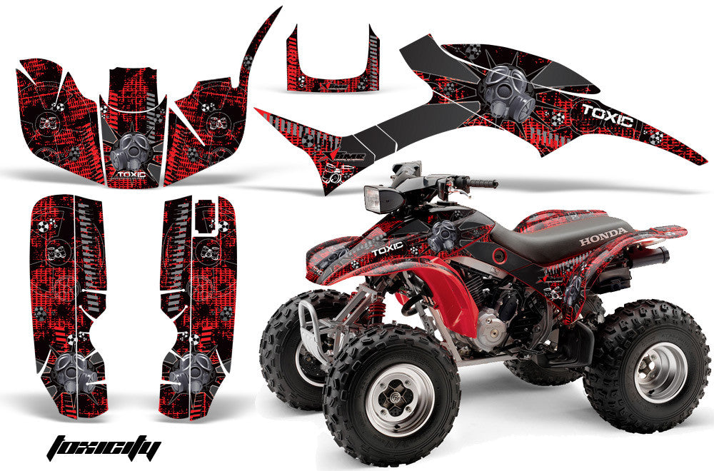 Toxicity - Red Background Silver Design