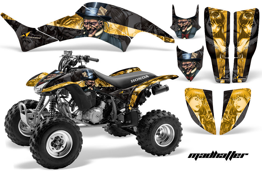 Mad Hatter - Black Background Yellow Design