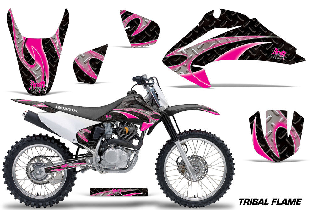 Tribal Flame Black Background Pink Design '03-'07