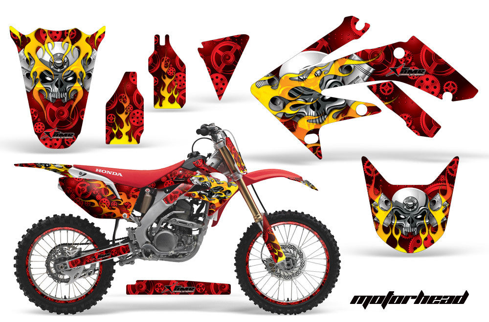 KALAIR GFX Lightning Graphics Kit For Honda CRF250R (2004-2009) – High Gloss Red