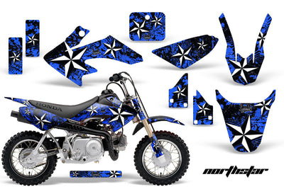 North Star - Blue Background White Design