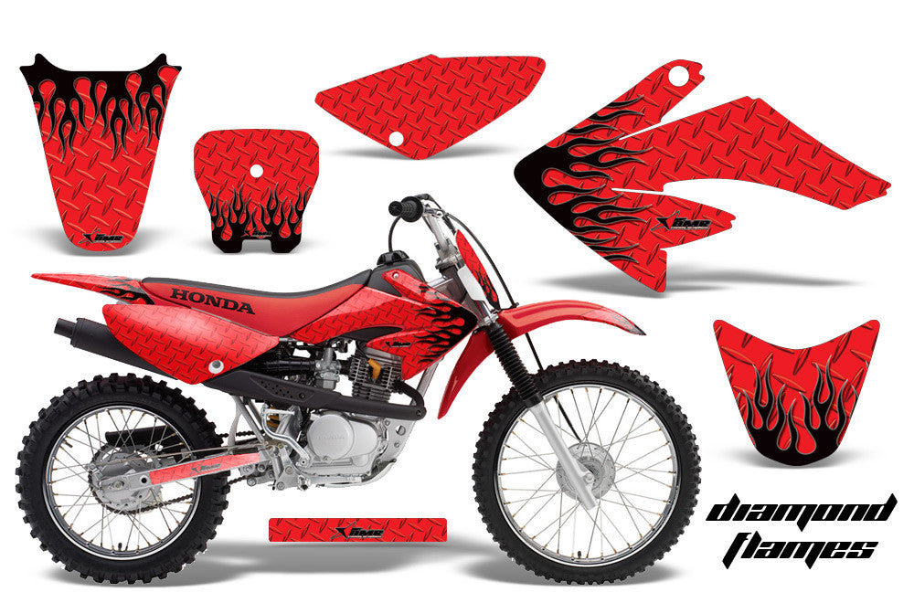 Diamond Flame - Red Background Black Design2004-2010  CRF100