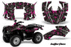 Skulls & Butterflies - Black Background Pink Design