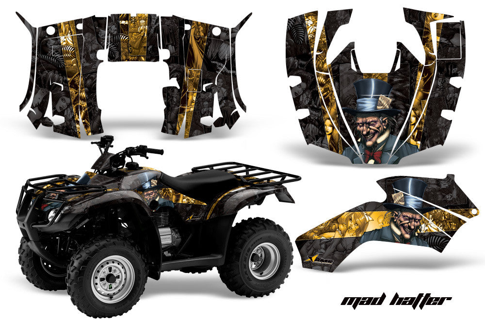 Mad Hatter - Black Background Yellow Design