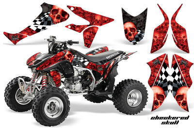 Checkered Skull - Red & Black Design