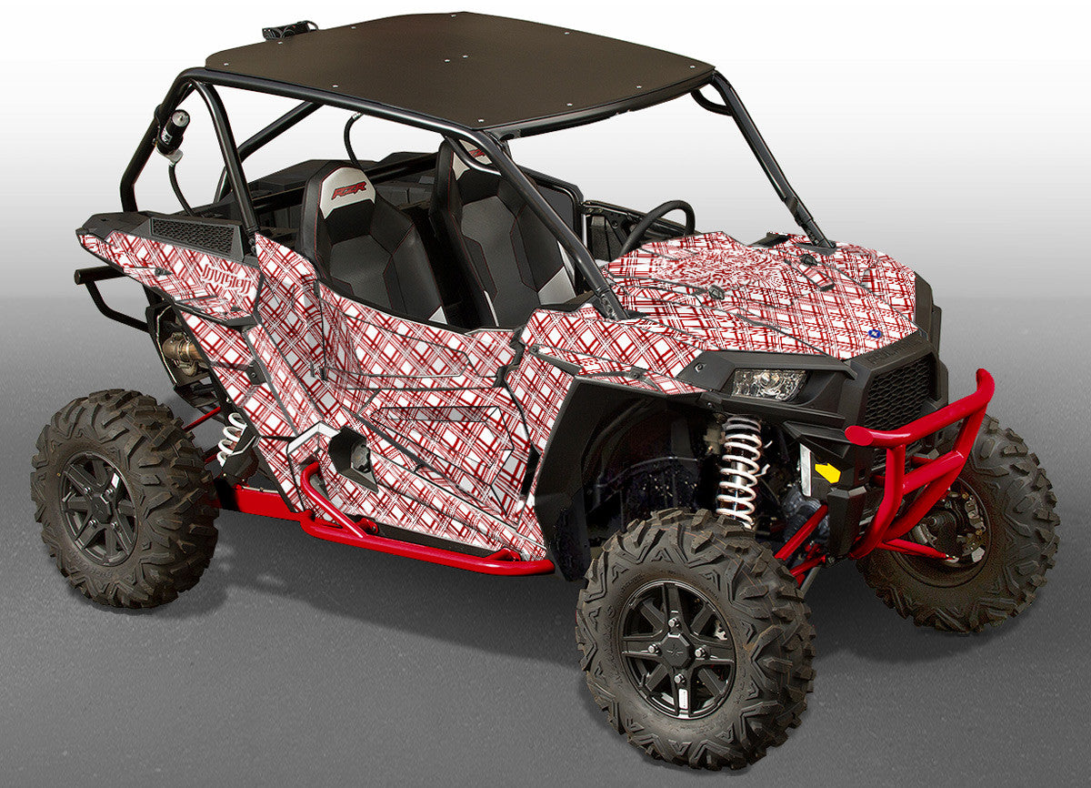 Invision Plaid - White & Red Design