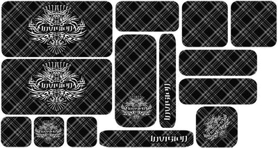 Plaid Sticker Set - Black Design