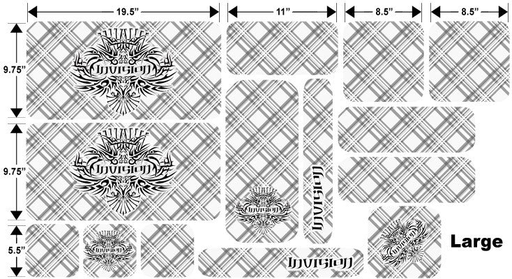 LARGE Plaid Sticker Set