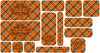 Plaid Sticker Set - Orange Design