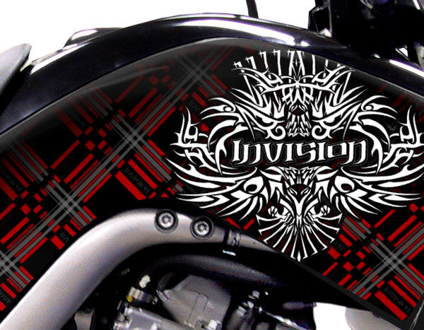 Invision Plaid in Black & Dark Red Design