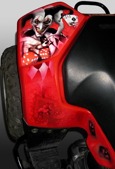 The Joker - Red Background, Black & White Joker