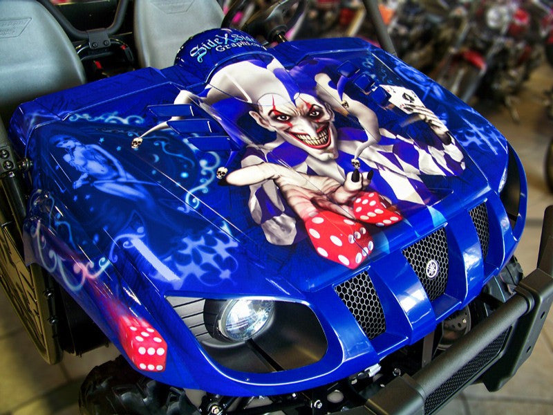 The Joker - Blue Background, Purple Design/Joker