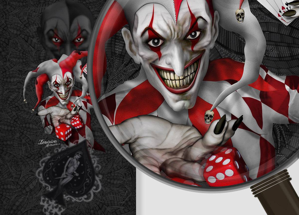 Joker - Black Background Black & White Joker