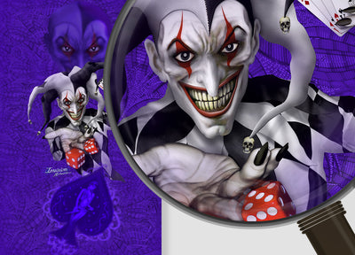 Joker - Purple Background Black & White Joker