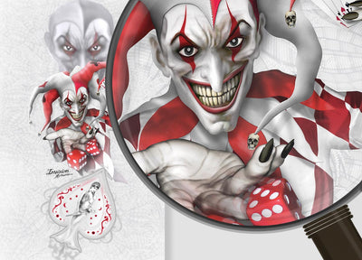 Joker - White Background Red & White Joker