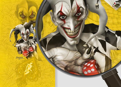 Joker - Yellow Background Black & White Joker