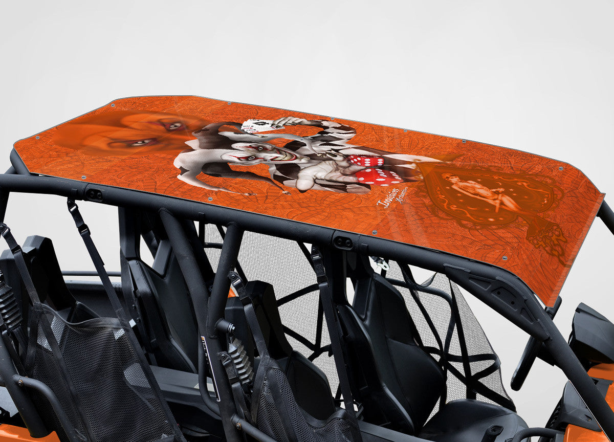 Joker - Orange Background Black & White Joker