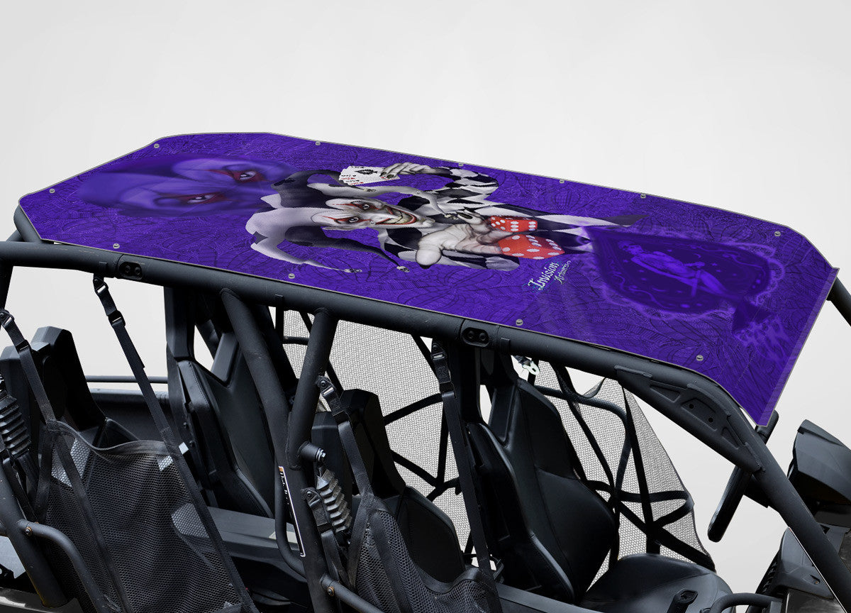 Joker - Purple Background Black & White Joker