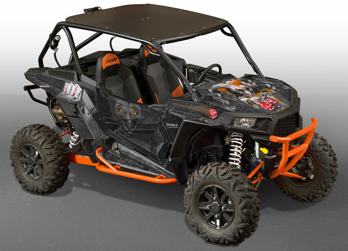 The Joker - Black Background, Orange & White Joker