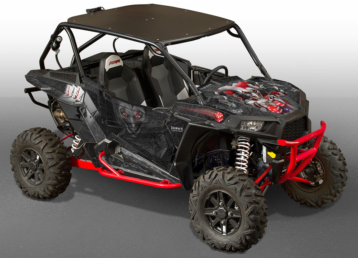 The Joker - Black Background, Red & White Joker