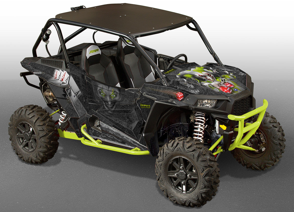 The Joker - Black Background, Turbo Green & White Joker