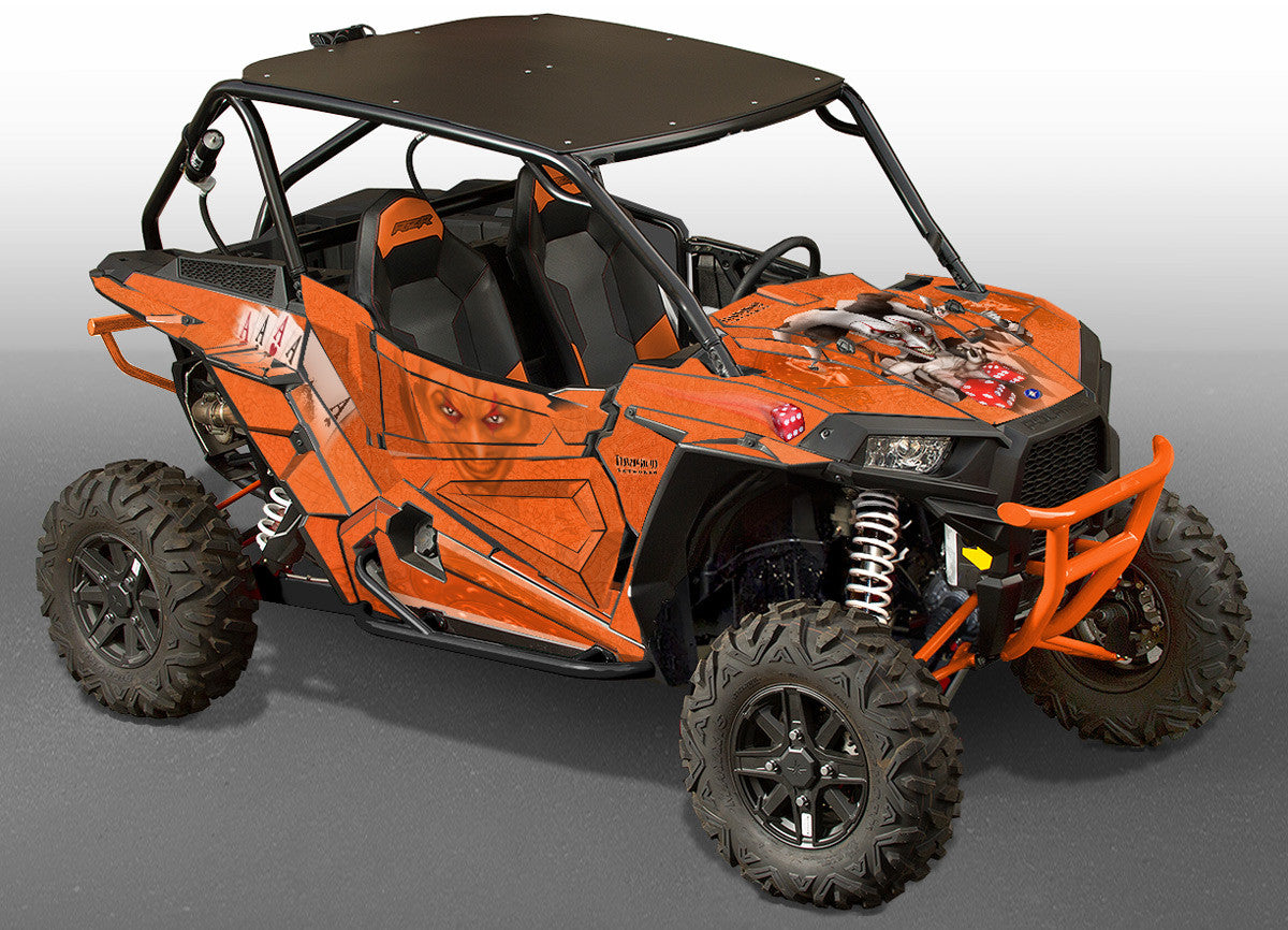 The Joker - Orange Background, Black & White Joker