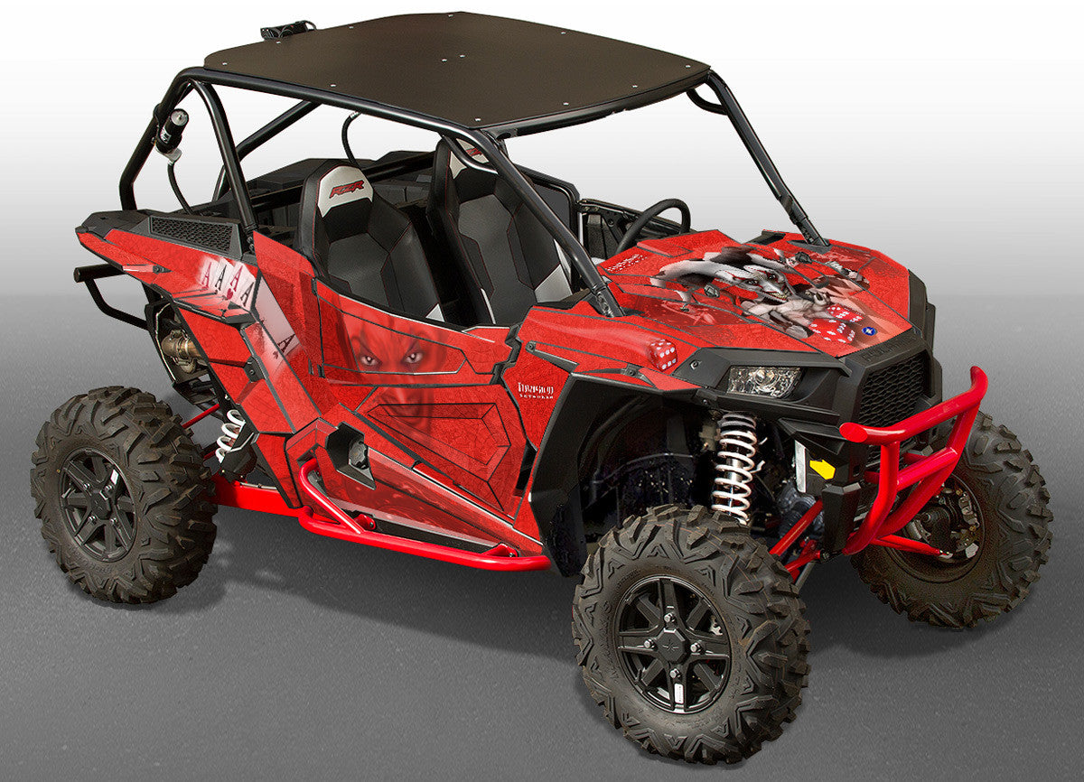 The Joker - Red Background, Black & White Joker