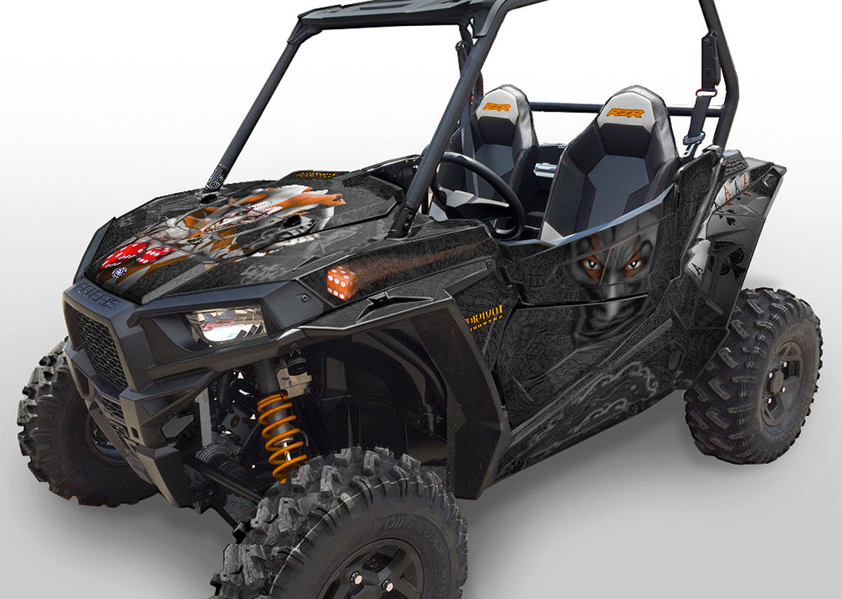 Joker - Black Background, Orange Design