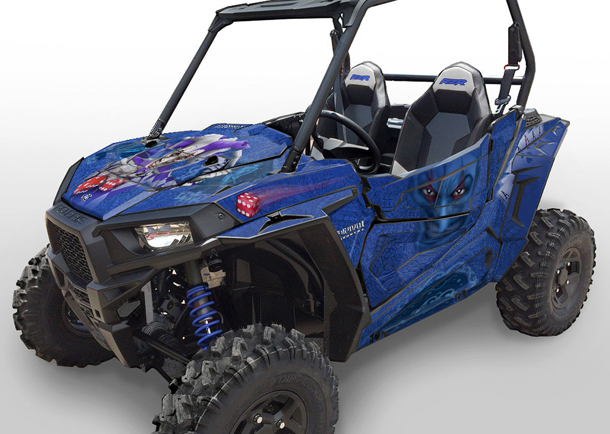 Joker - Blue Background, Purple Design