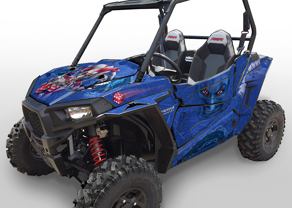 Joker - Blue Background, Red Design