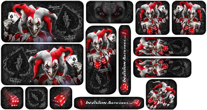 Black Background, Red & White Joker