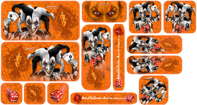 Orange Background, Black & White Joker
