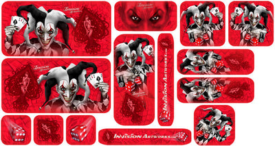 Red Background, Black & White Joker