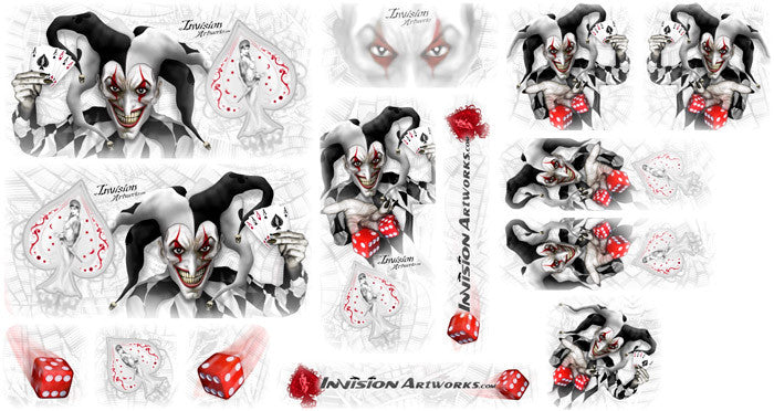 White Background, Black & White Joker