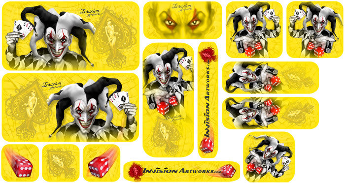 Yellow Background, Black & White Joker
