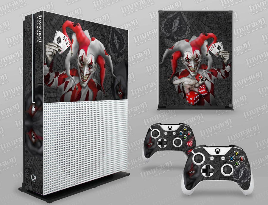 Xbox One S Graphics - Console Skin with 2 Controller Skins - The Joker