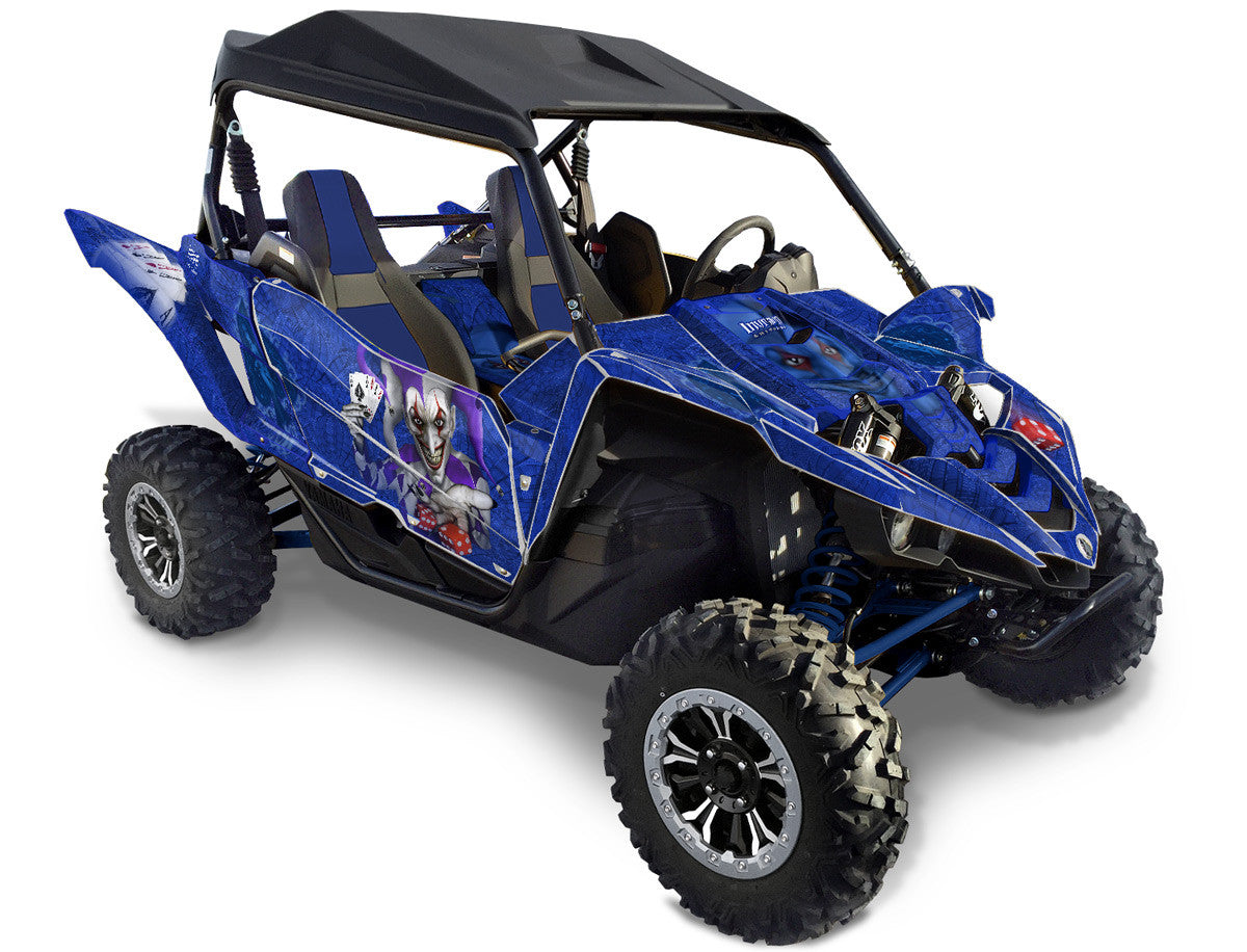 The Joker - Blue Background Purple & White Joker