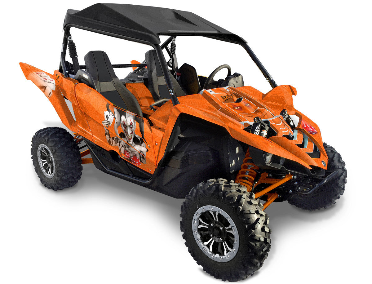 The Joker - Orange Background Black & White Joker