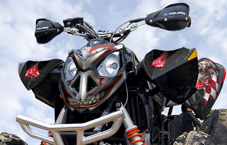 The Joker - Black Background Red & White Joker