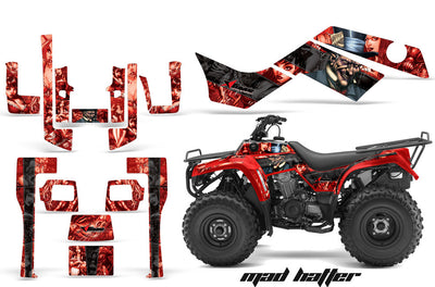 Mad Hatter - Red Background Black Design