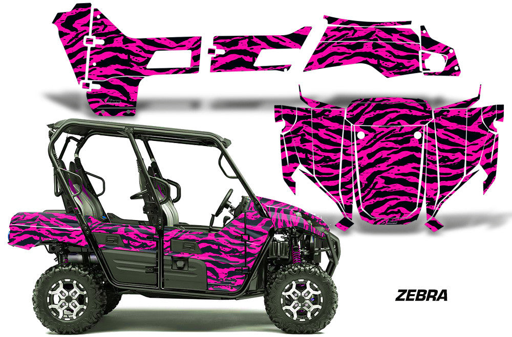 Zebra Girl - Pink Background Black Design