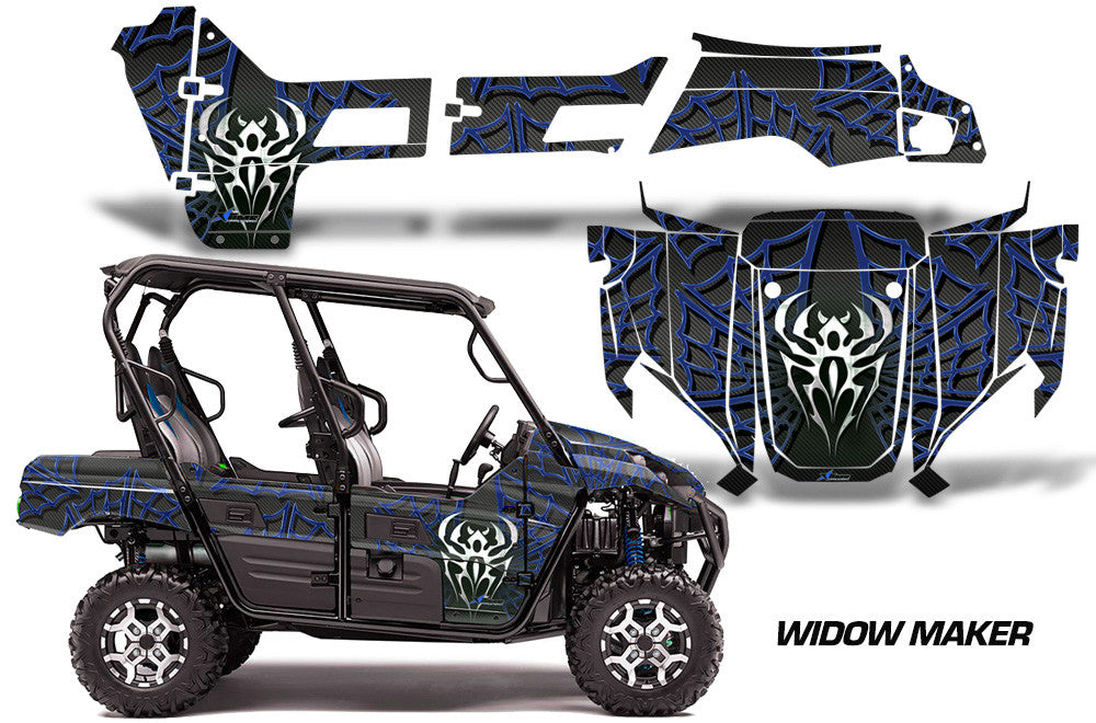 Widow Maker - Black Background,  Blue Design